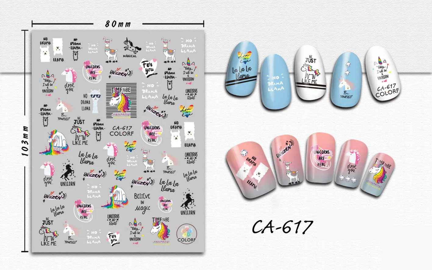 1 шт 3D наклейки для ногтей цветные русские английские буквы дизайн сексуальная девушка наклейки "Единорог" Клей DIY лак для ногтей Наклейка Новинка