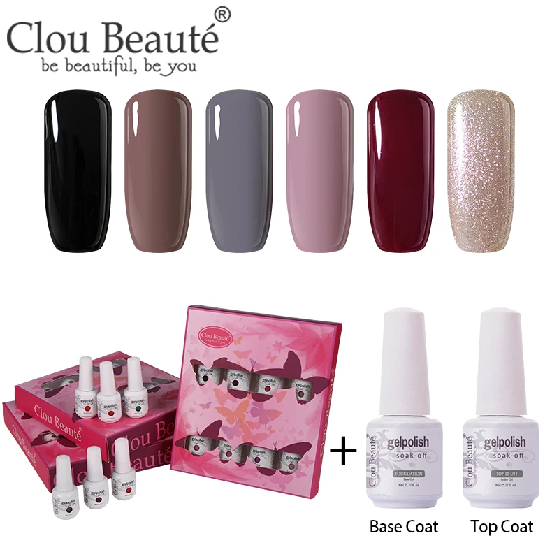 ZH43 Clou Beaute 8 шт./компл. Гель-лак для ногтей гибрид Лаки грунтовка лаки для ногтей Маникюр 8 мл Гель-лак для ногтей УФ лак - Цвет: ZH43