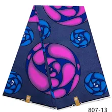 Африканская ткань Анкара Новое поступление африканская вощеная ткань принтом высокое качество африканская ткань полиэстер для платья 6 ярдов 807