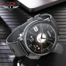 

LIGE Smart Watch Men's IP67 Waterproof 1.28 Inch Screen ECG Ppg Smartwatch Heart Rhythm Blood Pressure Monitor Fitness Tracker