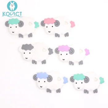 

Kovict BPA Free 5/10pcs Silicone Baby Teether rodent sheep Cute Baby Teething Toys Chewable Animal Shape Baby Products