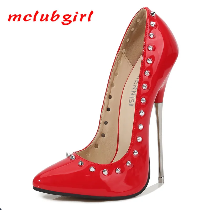 Mclubgirl 2021 Для женщин женские туфли-лодочки круглым носком и металлическими