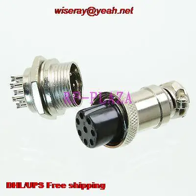 DHL/EMS 50 шт. Авиационная вилка M16 16 мм 8pin штекер для панели шасси Metal-A6