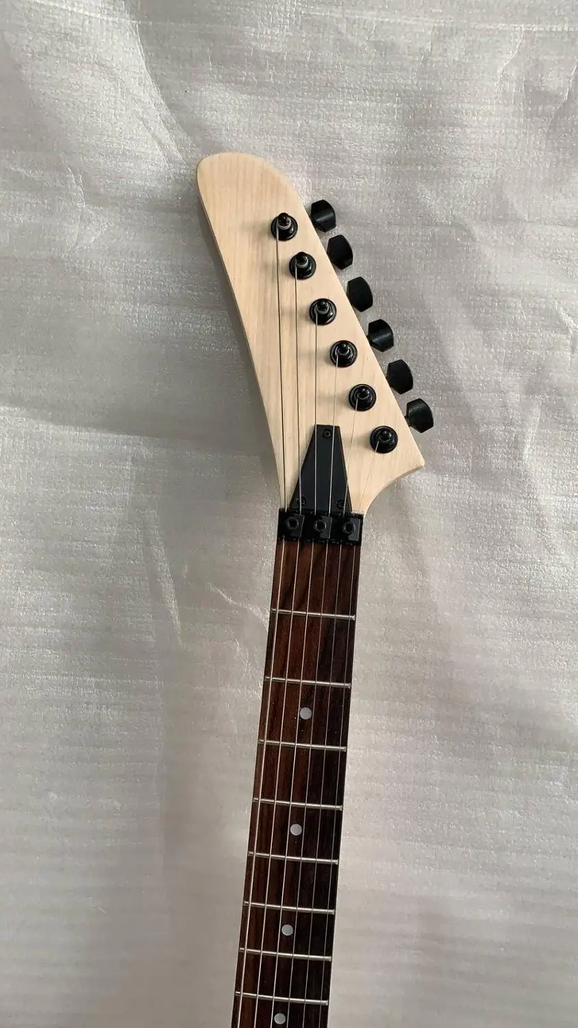 Гитары, Новое поступление, 6 струн, Espguitar, Череп, тело, высокое качество, натуральный 181117