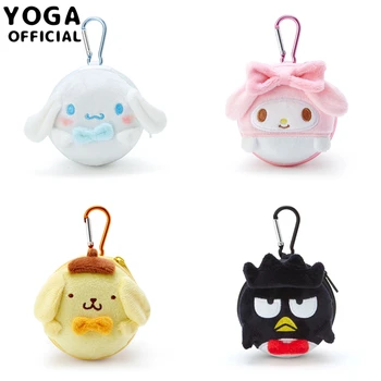 

Sanrio HelloKitty My Melody Pompompurin Cinnamoroll Kuromi Bad Badtz Maru Plush Coin Purse Earphone Storage Bag Pendant KeyChain