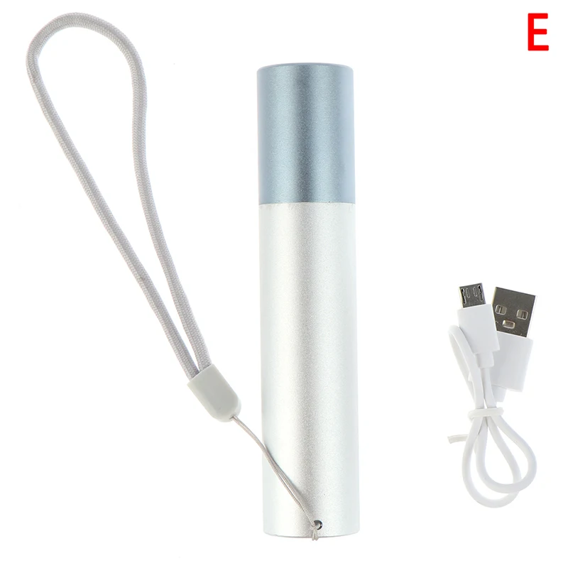Светодиодный мини-фонарик 3 USB Перезаряжаемый режим освещения водонепроницаемый фонарь телескопический зум стильный портативный костюм для ночного освещения - Color: E