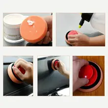 Juego de 6 unids/set de esponja de microfibra para lavado y encerado, incluye agarraderas y 5 esponjas