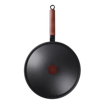 

Uncoated wok household cooking pot physical non-stick pan Zhangqiu iron pot cast iron pan