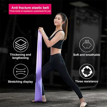 

Women Men Yoga Pilates Resistance Band Unisex Home Gym Strength Training Elastic Strap