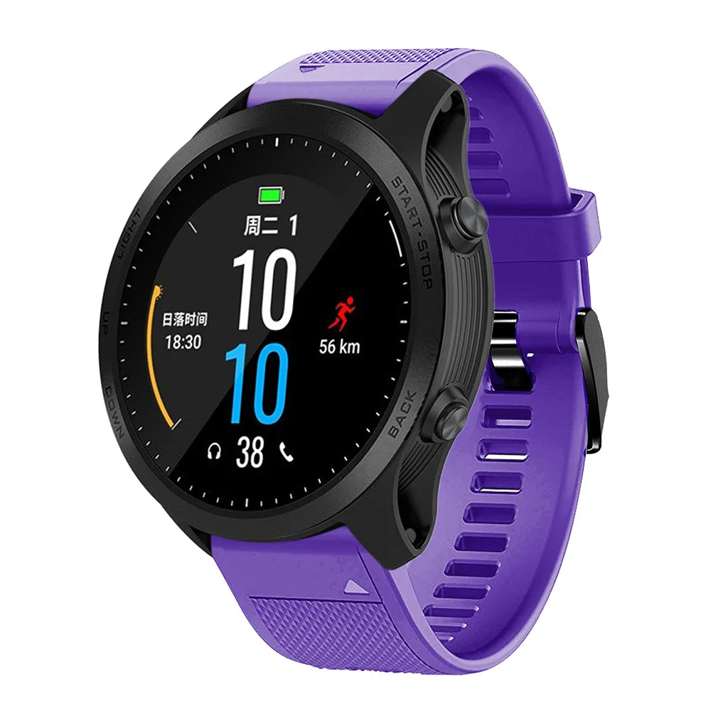 22 см силиконовый ремешок для Garmin Forerunner 945/935/Fenix 5/Plus различные цвета свет и гибкая Мода