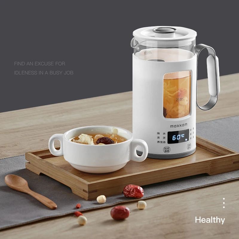 Electric Kettle Automatic Small Heating And Insulation Integrated Baseless Liquid Heater High Borosilicate Glass Health Pot 220V