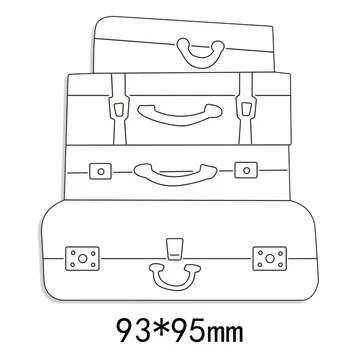

9.3*9.5 cm Vintage stacking suitcase Metal Cutting Dies New Stencils for Scrapbook Paper Cards Craft Making Craft Decoration