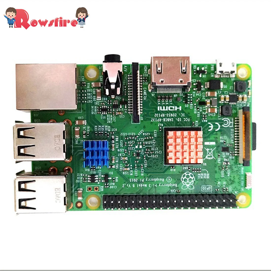 

2 Copper And 1 Aluminum Cooling Fin For Raspberry Pi 3B+/3B/2B