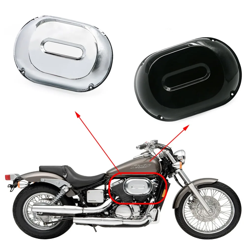 Хромированный черный мотоцикл крышка воздушного фильтра для Honda Shadow Spirit VT750 DC 2000-2009 Black Widow 00-07 ABS пластиковый воздушный фильтр