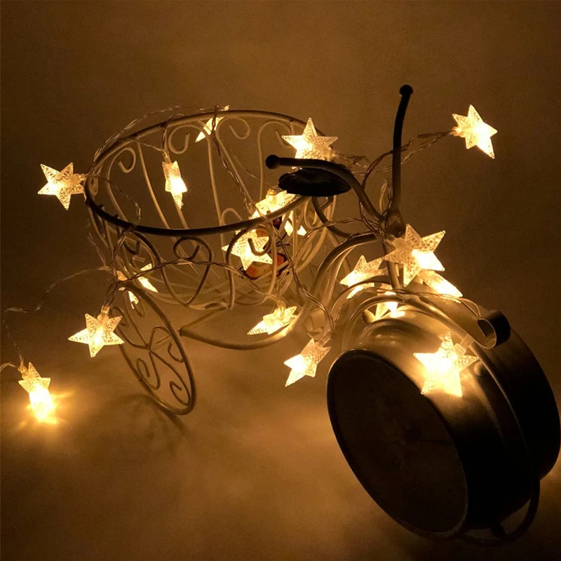 Alimentado por Bateria Lâmpada de Natal Festa de Férias Luzes de Fadas Luz da Corda Estrela Cintilação Guirlandas Casamento Decorativas 20 Led 36 High Quality Luzes e Iluminação