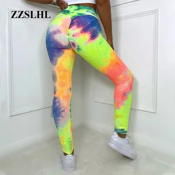 

Tie Dye Anti Leggings Women Push Up High Waist Fitness Sexy Training Gym Sportswear Streetwear Home