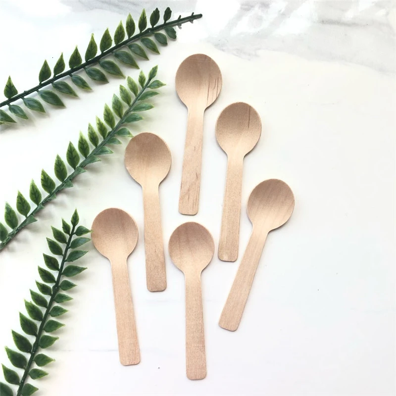 20 шт. одноразовые деревянные ложки для мороженого | Дом и сад