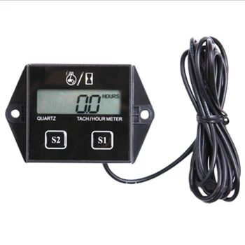 

Digital Display Tachometer Engine Tach Hour Meter Gauge Inductive Car Stroke Engine LCD Display for Car Motor Boat
