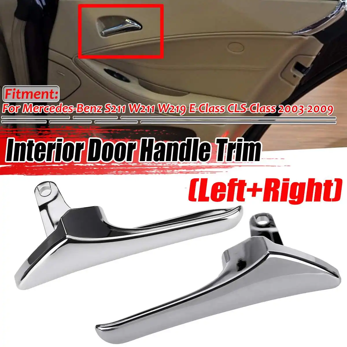 For Benz S211 W211 W219 Pair Set of 2 Front & Rear Inside Door Pull Handles OES 