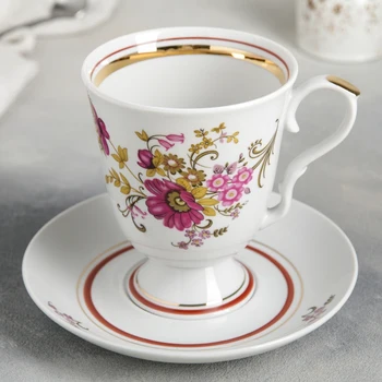 

Tea glass with saucer 600 ml "Classic. Purple"