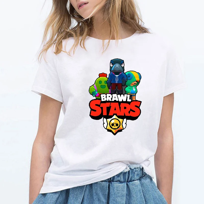Милая мультяшная женская футболка Kawaii на заказ, футболка Femme Brawls с фигуркой, игра Tara Shelly Broke Crow Jessie Piper, аниме, Звездный герой