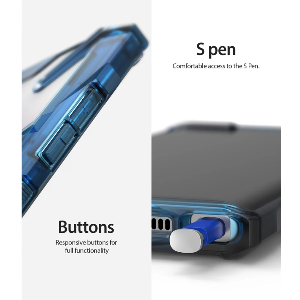 Чехол Ringke Fusion X для Galaxy Note 10 с амортизацией Прозрачный жесткий чехол из мягкого