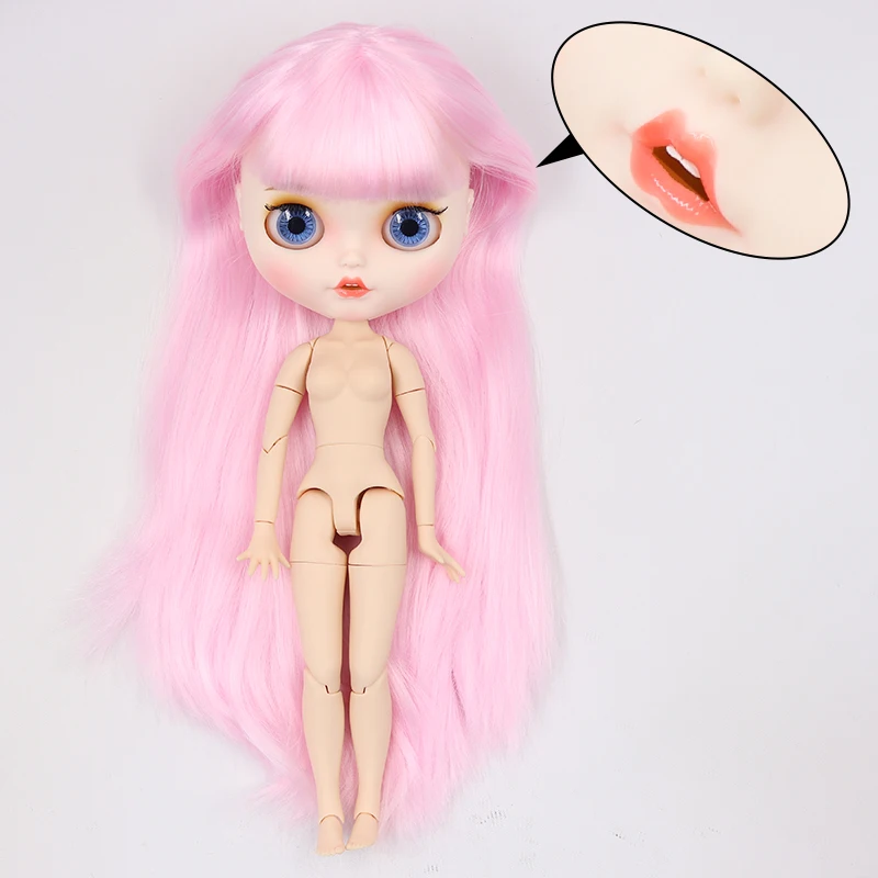 Ледяная фабрика blyth кукла игрушка bjd шарнир тело белая кожа пользовательская кукла матовое лицо 30 см голая кукла - Цвет: q