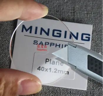 

Round Flat Sapphire Watch Crystal 1.2mm Thick 39~41.5mm Size