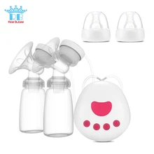 RealBubee молокоотсос для младенцев, грудное вскармливание, двойной USB Электрический молокоотсос, 3D демпфирующая система, малошумный двигатель, термостойкий