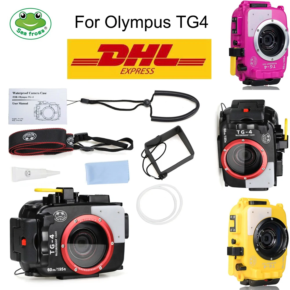 Seafrogs для Olympus TG4 камера Дайвинг водонепроницаемый корпус 60 м/195фт чехол для камеры подводный защитный корпус