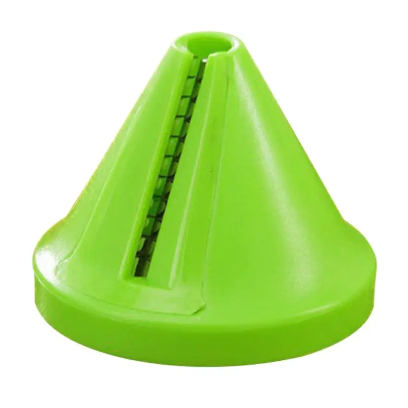 Кухня Воронка модель спираль слайсер гаджет измельченное устройство Овощной ломтик морковь резак для редиски - Цвет: Green