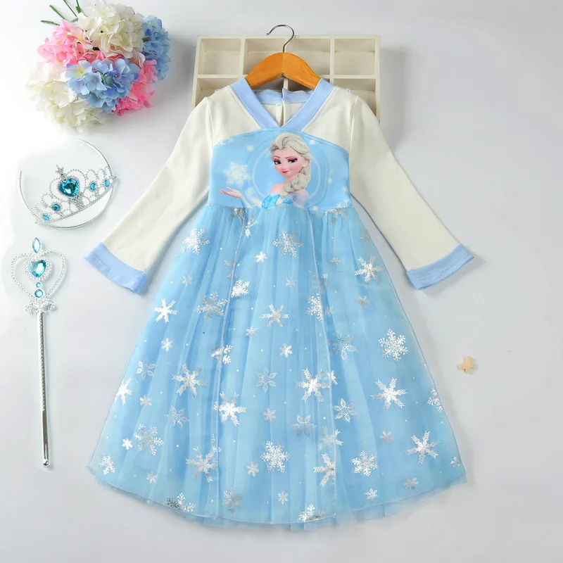 Vestido/платье для девочек; платья принцессы Эльзы; детское платье; fille infantil navidad; платье на Хэллоуин; disfraz menina festa; платье для малышей; kleid