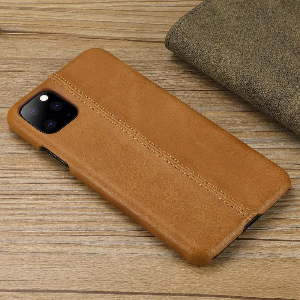 Тонкий жесткий чехол из натуральной кожи для iPhone 11 Pro Max 11Pro X XS XR 10 Роскошные ультра