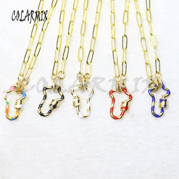 

5strands Cross bolt pendant necklace Enamel colors jewelry 18" chain for layer necklace fashion jewelry 50142