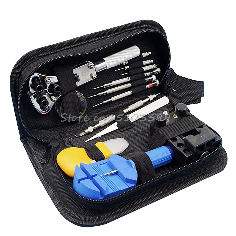Black Multi-functional Canvas Watch Repair Portable Tool Bag Zipper Storage Drop Ship best tool chest