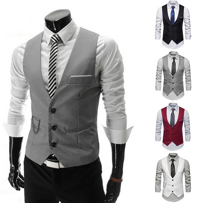 2021 платья без рукавов костюм куртка для мужчин Slim Fit S жилет мужской Homme на каждый