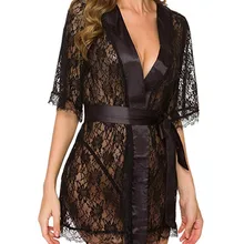 Goocheer, Новое поступление, женские сексуальные кружевные прозрачные халаты, одежда для сна, женское нижнее белье, Бандажное Сетчатое прозрачное ночное белье