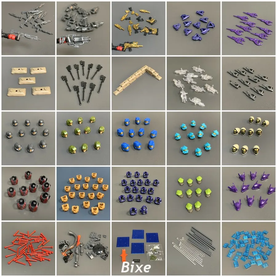 Комплект шлема песочные сумки оружие для винтовки меча энергией Mega Bloks Halo UNSC