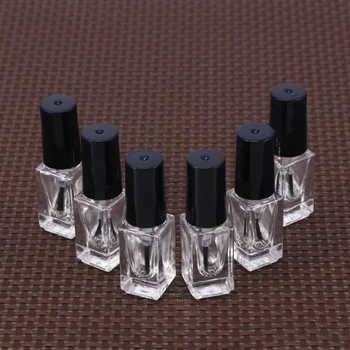 

20 Pcs Glass Nail Polish Bottles Empty Bottles Nail Polish Square Shaped Container 5ML for Nail Art