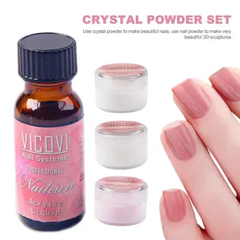 

Acrylic Powder Poly Gel For Nail Extension Nail Polish Nail Art Decorations Crystal Manicure Set Kit Professional DIY Nail Art