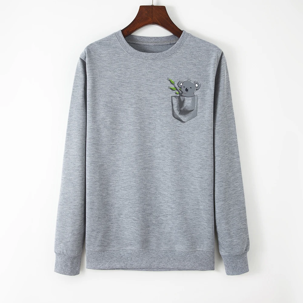 

Women Hoodies Sweatshirts Tops Female Casual Pullovers Cute Koala Print Sweatshirt Spring Autumn Hoodie Pullover Streetwear