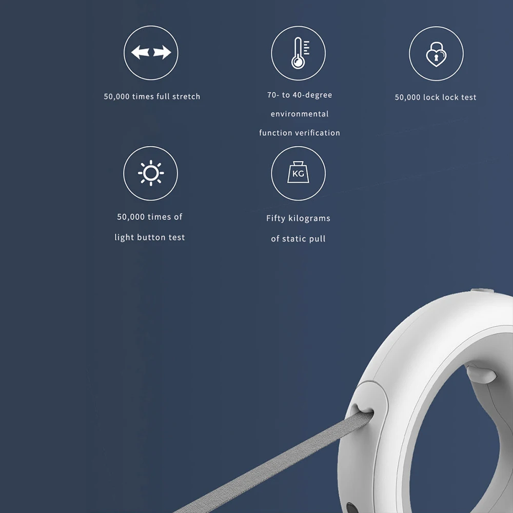 Xiaomi mijia MOESTA UFO 2,6 м выдвижной питомец щенок шеи Тяговый канат светодиодный ночник статическое натяжение собака Тяговый канат