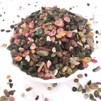 

Tourmaline crushed stone color tourmaline tourmaline crushed stone fish tank bottom flower decoration 100g Decorations