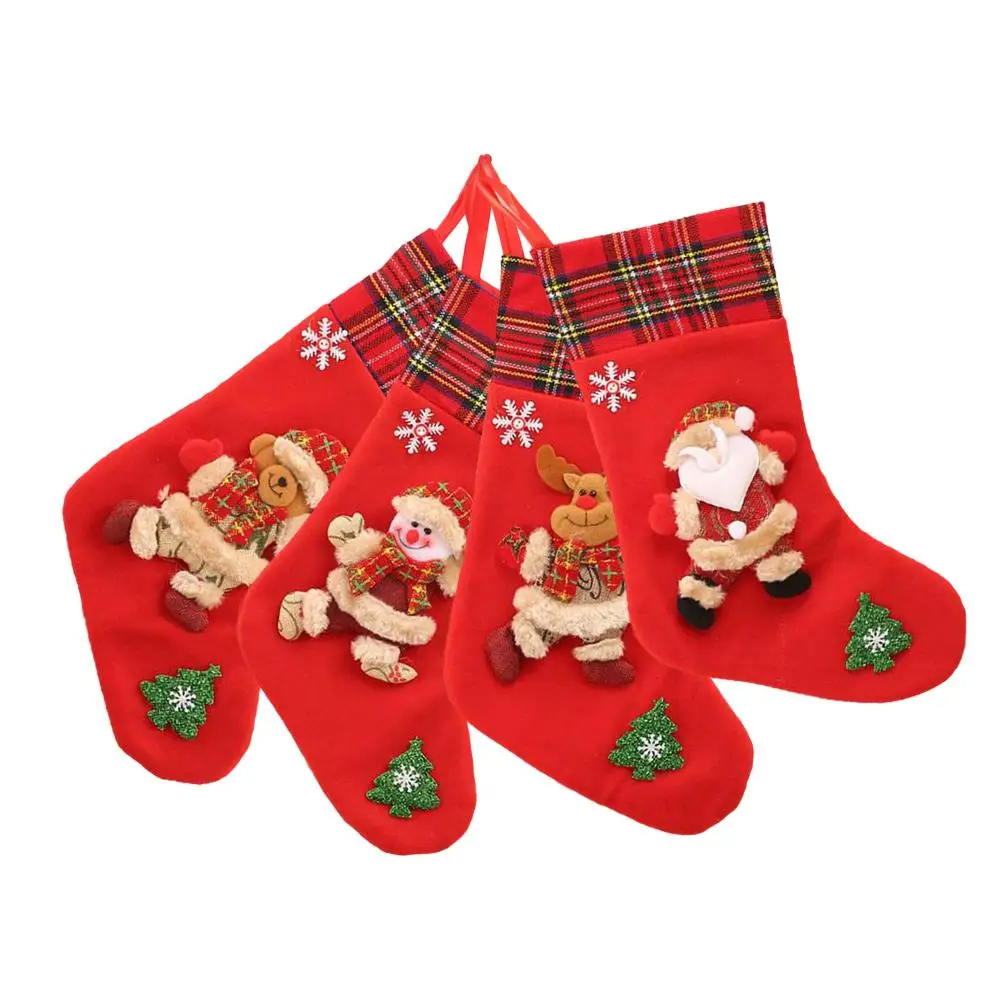 

4PCS Christmas Stockings Decoration Large Gift Bag