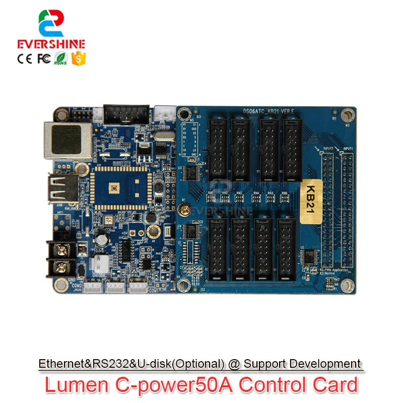 C-Power 5 series full color controller with Serial port TCP TP 4G support external Protocol customized development