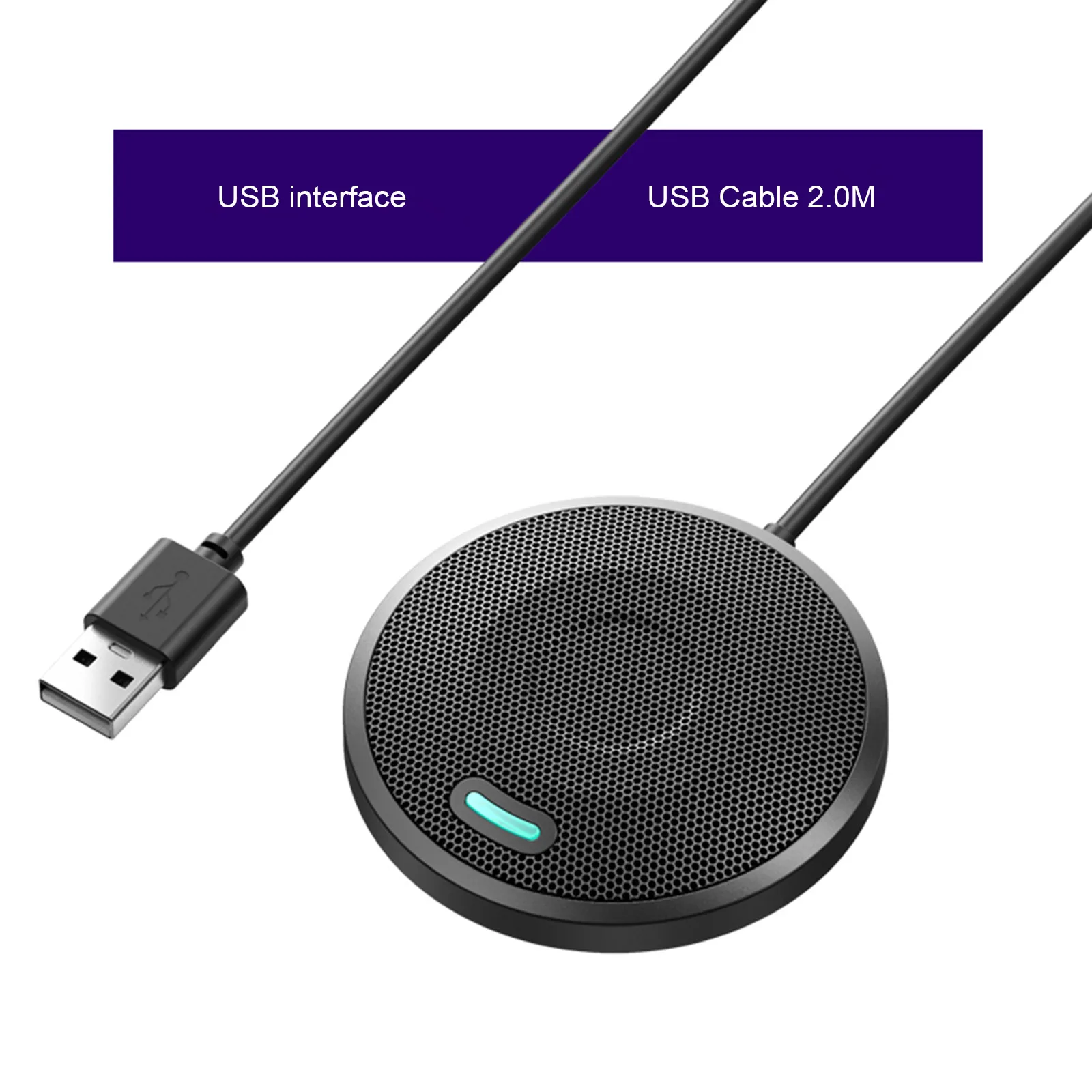 U2 USB Mic Omni-directional Condenser Microphone for Business Conference Desktop Laptop PC Voice Chat Video Games Live Broadcast |