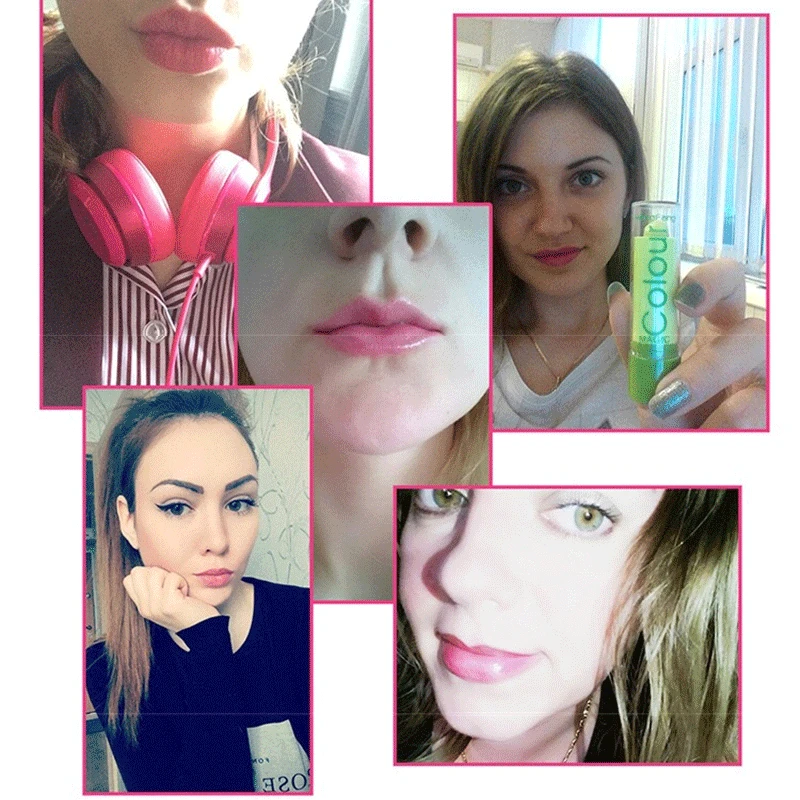 Бренд Алоэ Вера натуральный увлажняющий губная помада меняющий температуру цвет