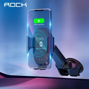 

ROCK 10W QI Wireless Infrared Sensor Automatic Car Charger for Samsung Galaxy S8 S9 Gravity Holder Quick Charge Charging Stand