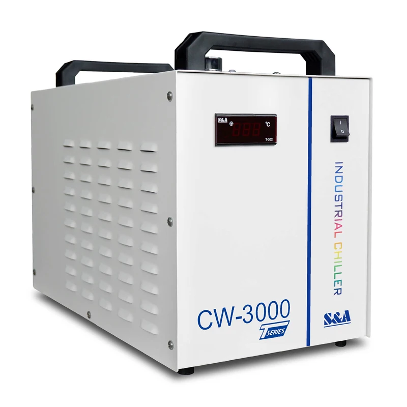 

Промышленный водяной охладитель S & A CW3000 для CO2 лазерной гравировальной машины, охлаждающая лазерная трубка 60 Вт 80 Вт TG220V