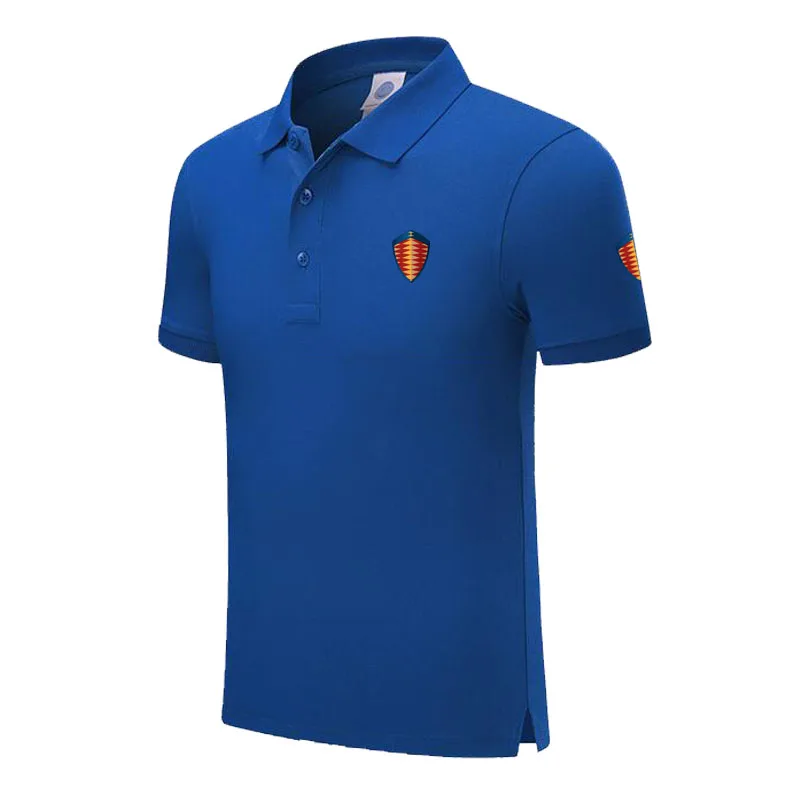 

Top quality Summer New Men's short sleeve polos shirts solid color mens Koenigsegg polos shirts male tops